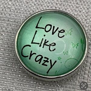 LIVE LIKE CRAZY - Snap Button Charm - 18mm/20mm